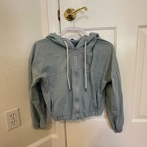 Light Blue Zip-Up Hoodie